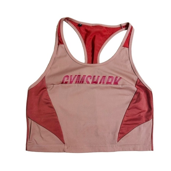 Gymshark Cropped Top Mini Workout Turbo Tank Fitted Gym Pink Medium - Picture 4 of 7